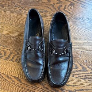 Gucci Classic Bit Dark Brown Leather Loafers